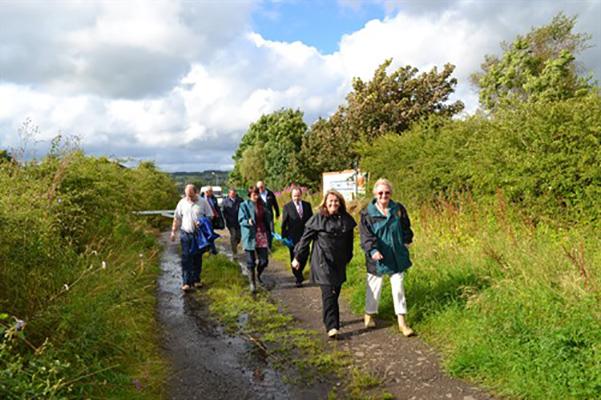 Steering group walking at Kingshill