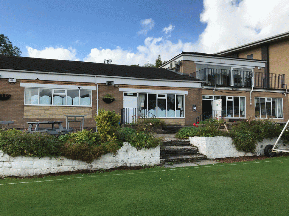 Exterior of cricket club pavilion