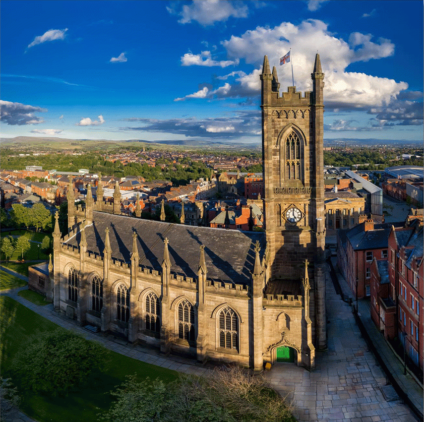 High external shot of the church