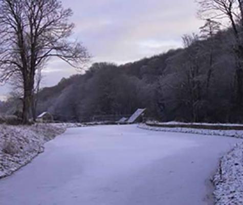 Frozen lake