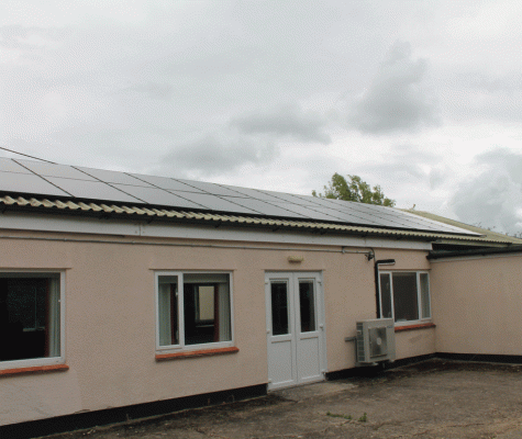 PV panels on piddington village hall roof